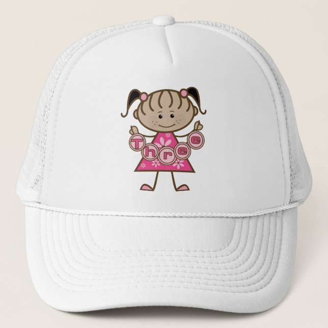 Casquette Petite fille 3e anniversaire Tshirts et cadeaux (Devant)