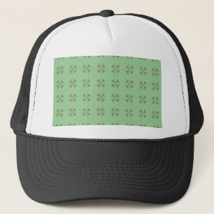 Casquette Petites fleurs d'or sur la menthe