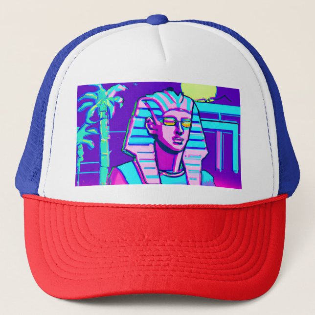 Casquette Pharaon Synthwave (Devant)
