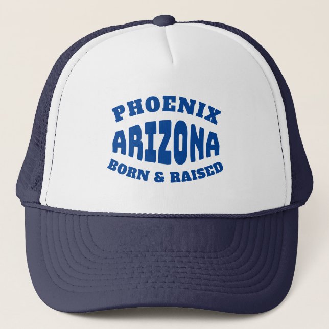 Casquette Phoenix Arizona Né et chapeau de camion élevé (Devant)