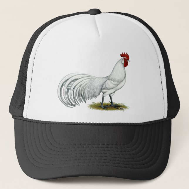 Casquette Phoenix : Coq blanc (Devant)