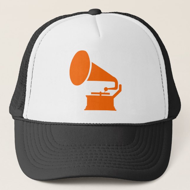 Casquette Phonographe - Orange (Devant)