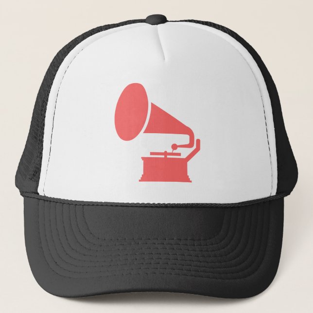 Casquette Phonographe - rose tropicale (Devant)