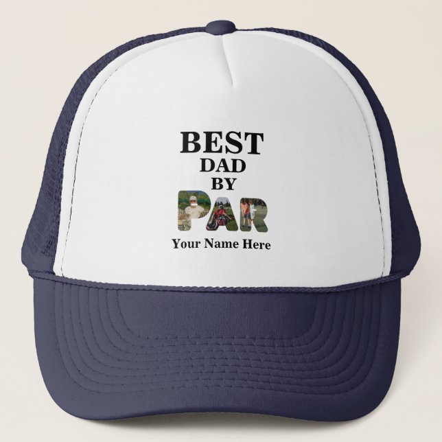 Casquette Photo à 3 lettres personnalisée Meilleur père par  (Devant)