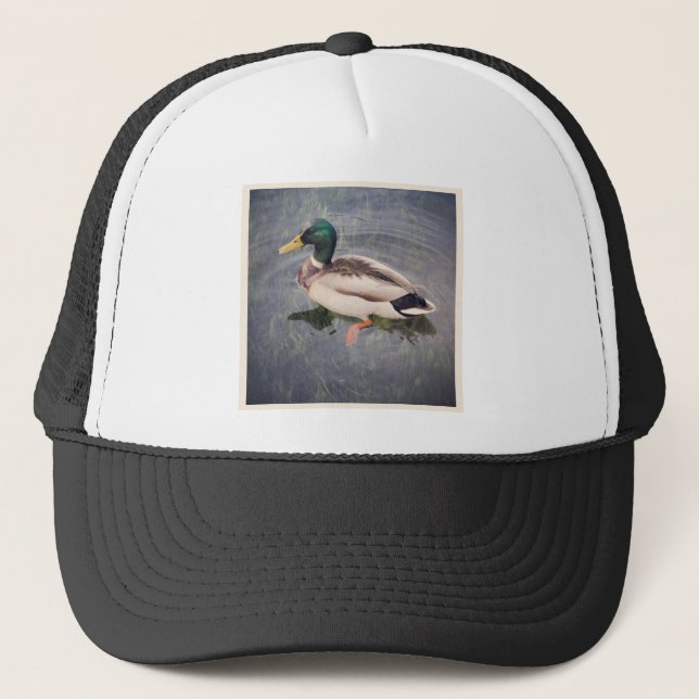 Casquette Photo carré - Canard colvert (Devant)