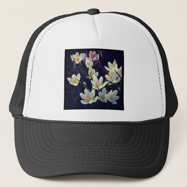 Casquette Photo carré - Crocus (Devant)