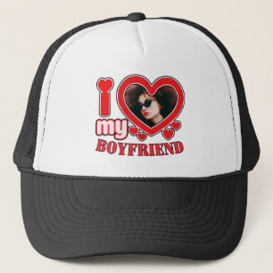 Casquette Photo Coeur Personnalisée J'aime Mon copain