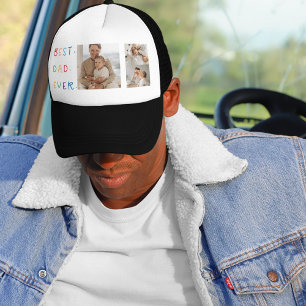 Casquette Photo Collage moderne Colorful Meilleur Papa Jamai