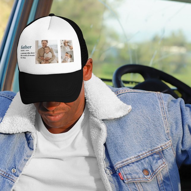 Casquette Photo Collage moderne Happy Fête des pères Cadeau (Créateur téléchargé)