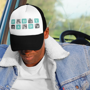 Casquette Photo Collage moderne Happy Fête des pères Cadeau