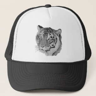 Casquette photo de la faune du grand chat noir et blanc
