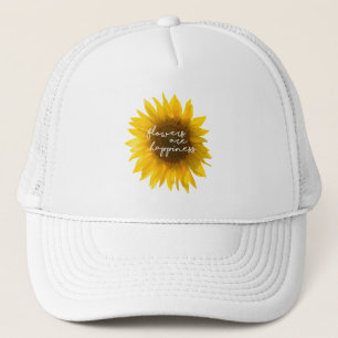 Casquette Photo de tournesol réel Champ Fleurs sont bonheur