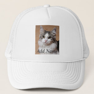Casquette Photo et nom personnalisés de l'Amoureux des chats