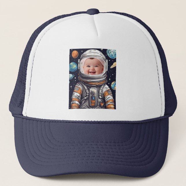 Casquette Photo personnalisée Couper l'astronaute (Devant)