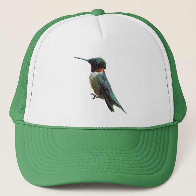 Casquette Photographie d'oiseau de colibri à gorge rubis (Devant)