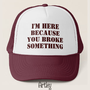 Casquette Phrase drôle de bricoleur Papa blague Marron