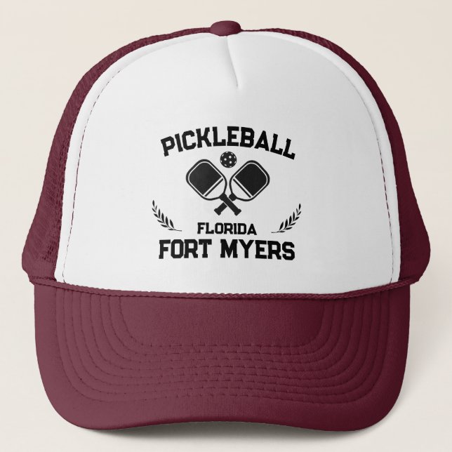 Casquette Pickleball Paddle Ball Fort Myers Floride Custom (Devant)