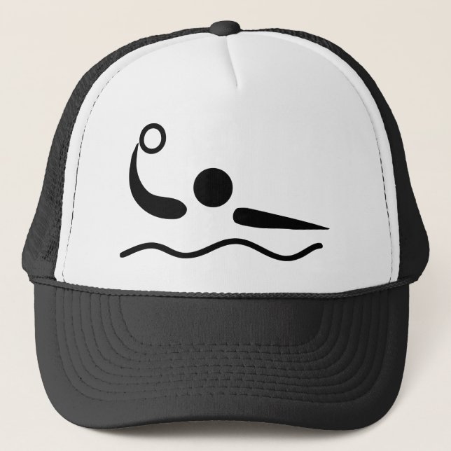 Casquette Pictogramme de Waterpolo de polo d'eau (Devant)