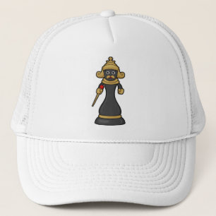 Casquette Pièce d'échecs King aux échecs avec le personnel