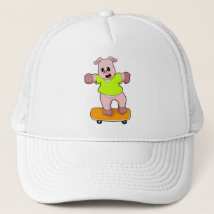 Casquette Pig as Skateboard sur skateboard