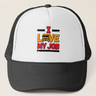Casquette Pilote De Bus Scolaire J'Aime Mon Travail