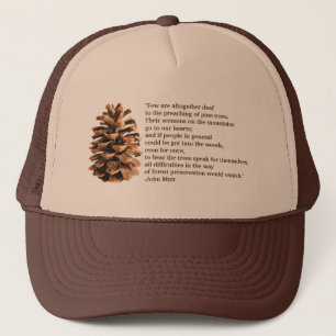 Casquette Pine Cone Et John Muir Citation