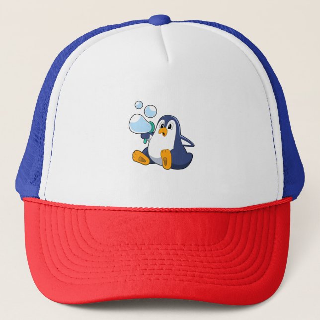 Casquette Pingouin avec bulles de savon.PNG (Devant)