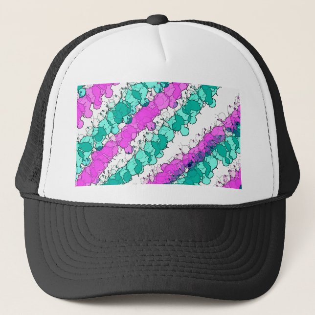 Casquette Pink et Turquoise Splatt détendu (Devant)