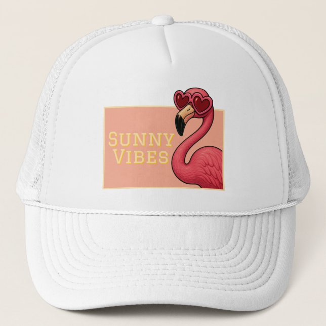 Casquette Pink Flamingo Sunny Vibes (Devant)
