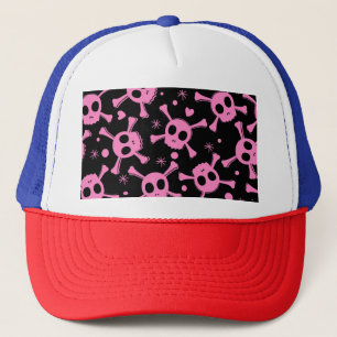 Casquette Pirate Skull : Girlish Hearts Motif