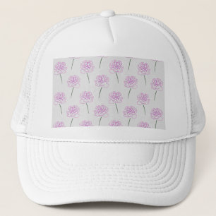 Casquette pivoines roses