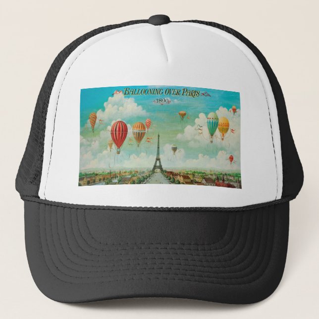 Casquette PixDezines ballons vintages/eiffel/paris (Devant)