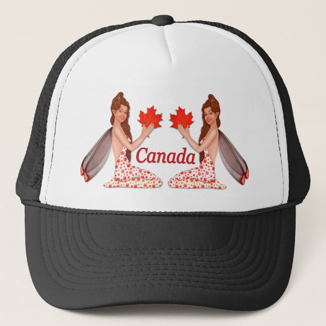 Casquette Pixie canadienne avec feuille d'érable (Devant)