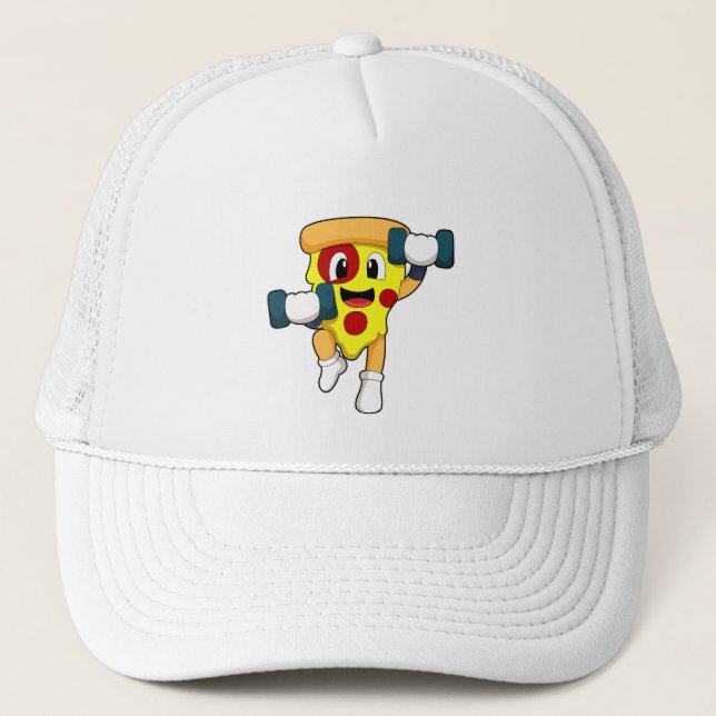 Casquette Pizza à Fitness avec Dumbbells (Devant)