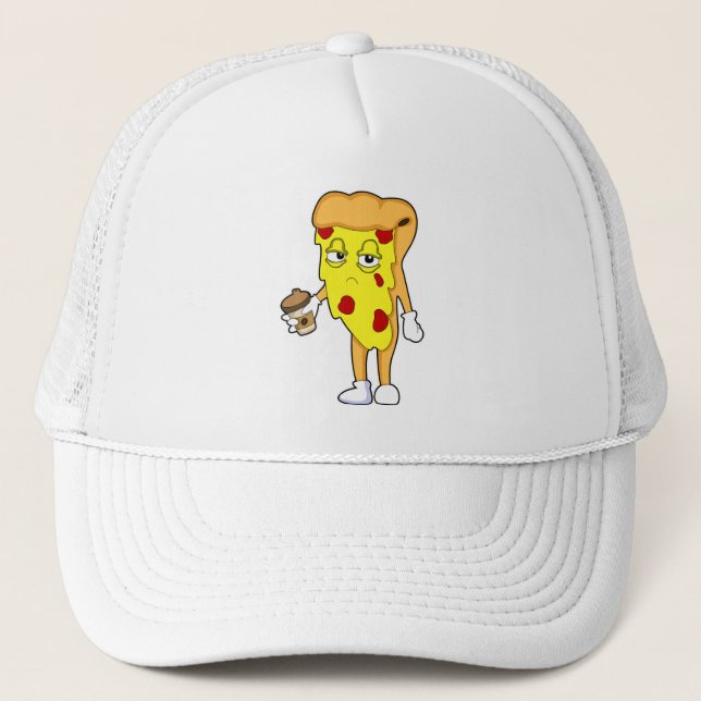 Casquette Pizza au fromage et café Salami (Devant)