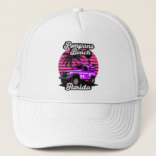 Casquette Plage de Pompano vintage Floride