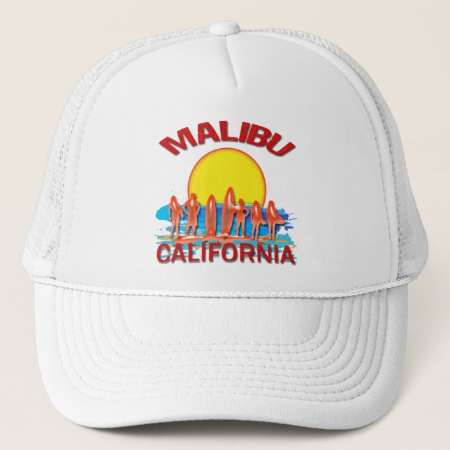 CASQUETTE PLAGE LA CALIFORNIE DE MALIBU (Devant)