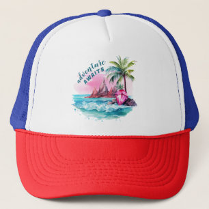 Casquette Plage Palm Tree Mountain View Aventure Attend