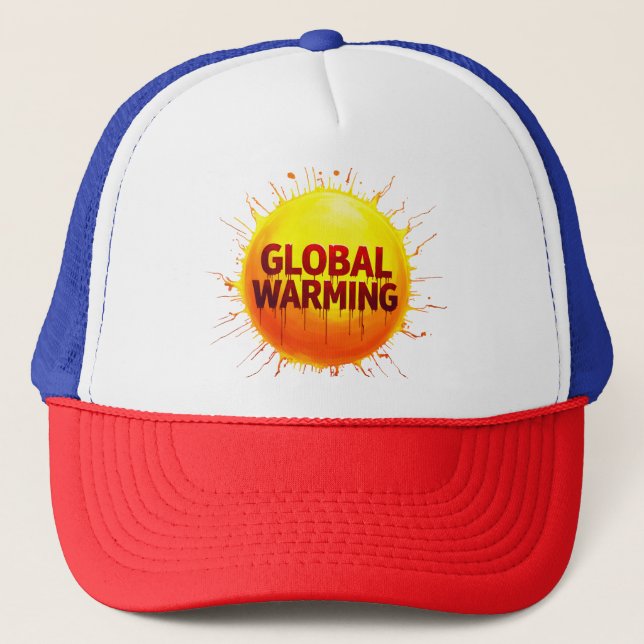 Casquette Planète en feu : Il est temps d'agir"maintenant ou (Devant)