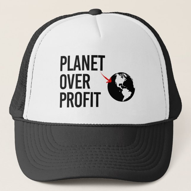Casquette Planète sur le profit (Devant)