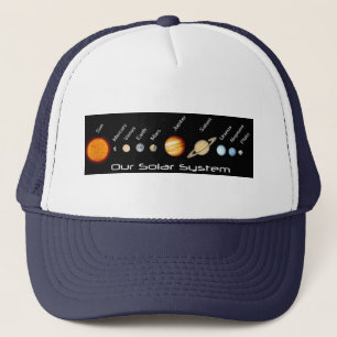 Casquette Planètes de notre système solaire en ordre, espa