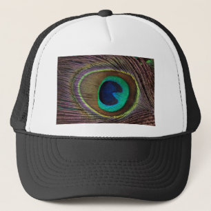 Casquette plumes de paon