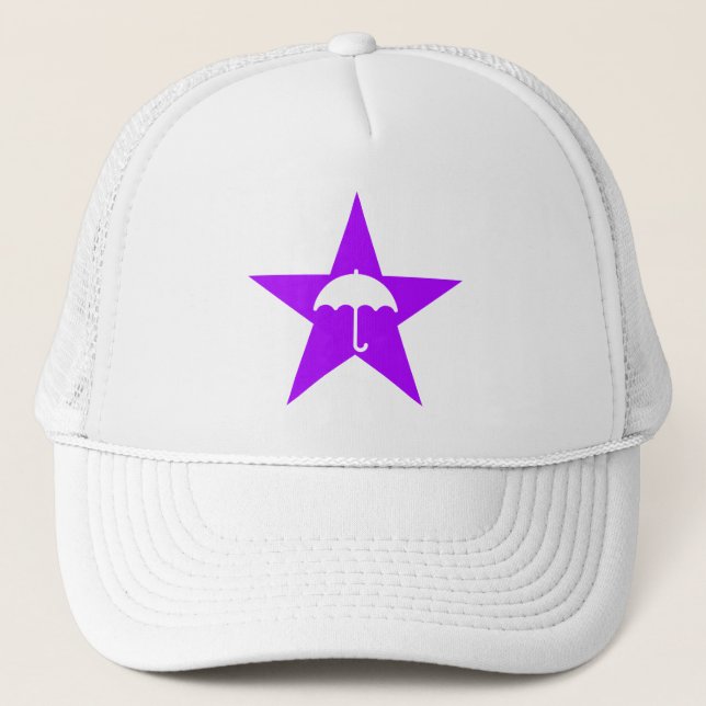 Casquette Pluviophile Star (violet) (Devant)