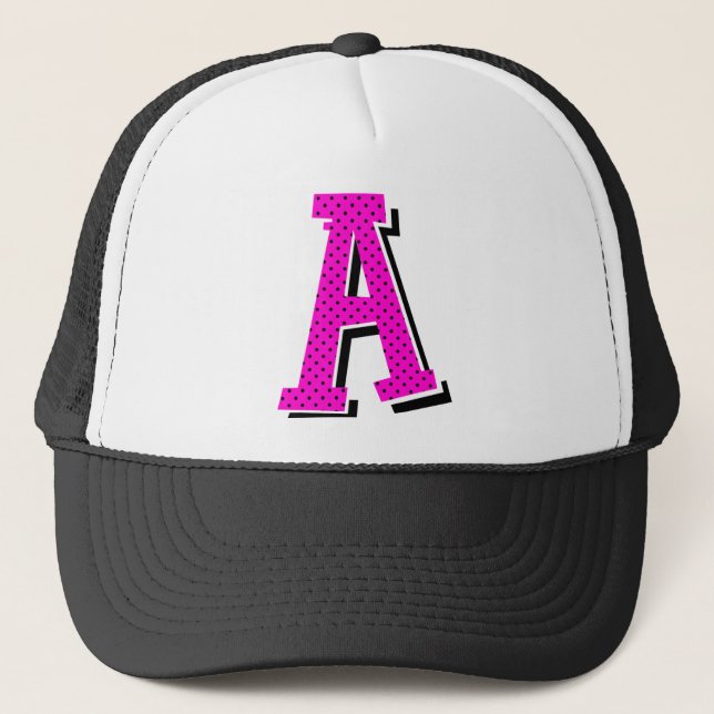 Casquette pointillé de camionneur de "A" (Devant)