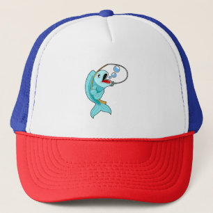 Casquette Poisson avec canne à pêche