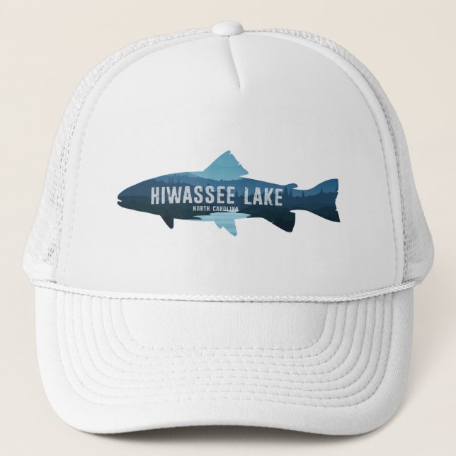Casquette Poisson du lac Hiwassee Caroline du Nord (Devant)