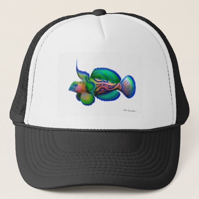 Casquette Poissons de Dragonet de mandarine (Devant)