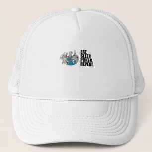 Casquette Poker - Mange. Dormir. Poker. Recommencer.