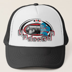 Casquette Poker sous le chapeau de camion de pistolet