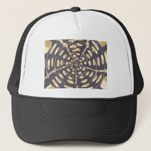 Casquette Polka bleu et crémeux Motif ovale